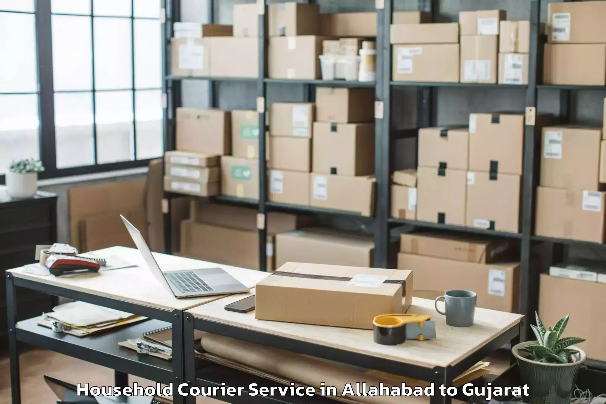 Easy Allahabad to Vartej Household Courier Booking